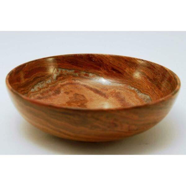 Marble Crafter 10 in. Laurus Bowl, Saffron Brown BW17-SB